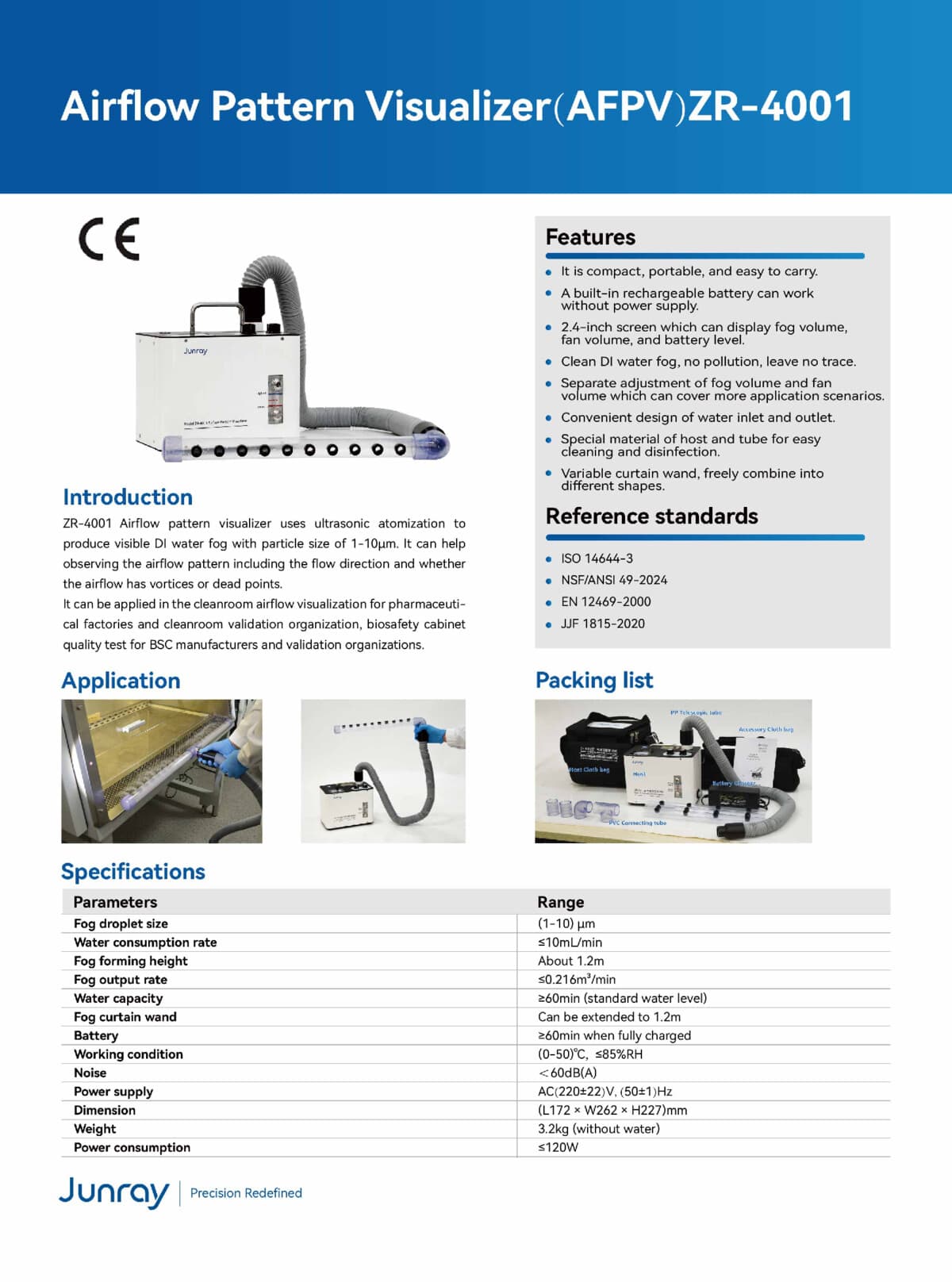 Luftflödesmönster-visualiserare ZR-4001